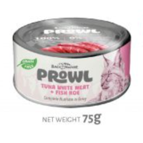 Back2Nature 75g Prowl #CP007 All Life Stages ((Tuna White Meat + Fish Roe)) in Gravy Grain Free 白肉吞拿魚+魚子貓罐 全齡貓肉汁 無穀物主食罐 75克